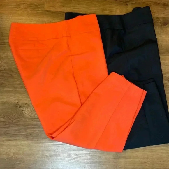 Apt. 9 The Torie Capri Women’s 12 Set of 2 Orange & Black Cropped Pants - Picture 3 of 8